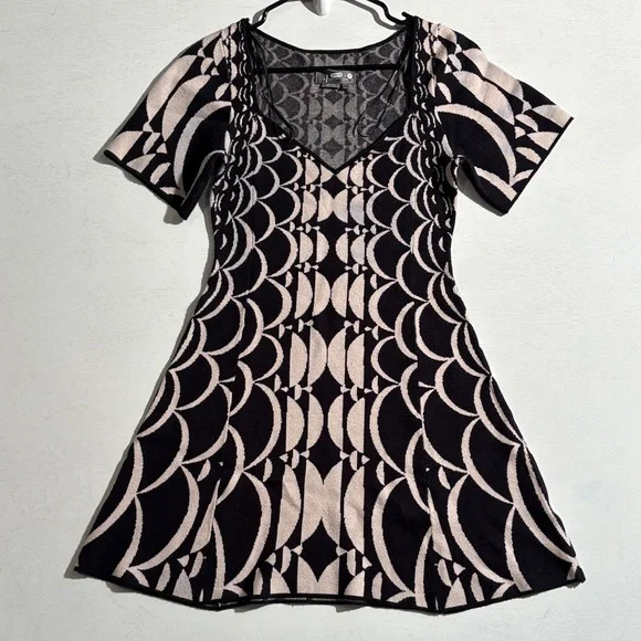 Anthropologie Black and Gray Knit Top - Picture 1 of 8